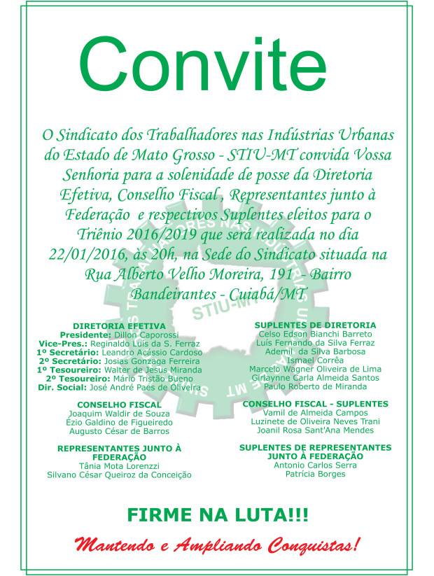 Convite Posse 2016 - Cartaz.cdr
